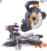RRP £150 Boxed Evolution Power Tools R210Sms+ Sliding Mitre Saw With Multi-Material Cutting,