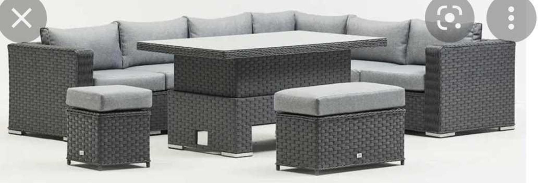 RRP £1700 Boxed Brand New Sourced From Amc Furniture Chakra Rising Geey Corner Day Set