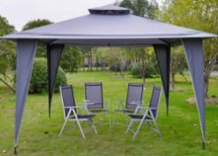 RRP £210 Boxed 3.5M X 3.5M Steel Patio Gazeebo Roof