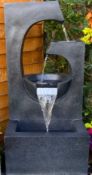 RRP £350 Boxed Madiha Resin Water Feature With Light Power Source