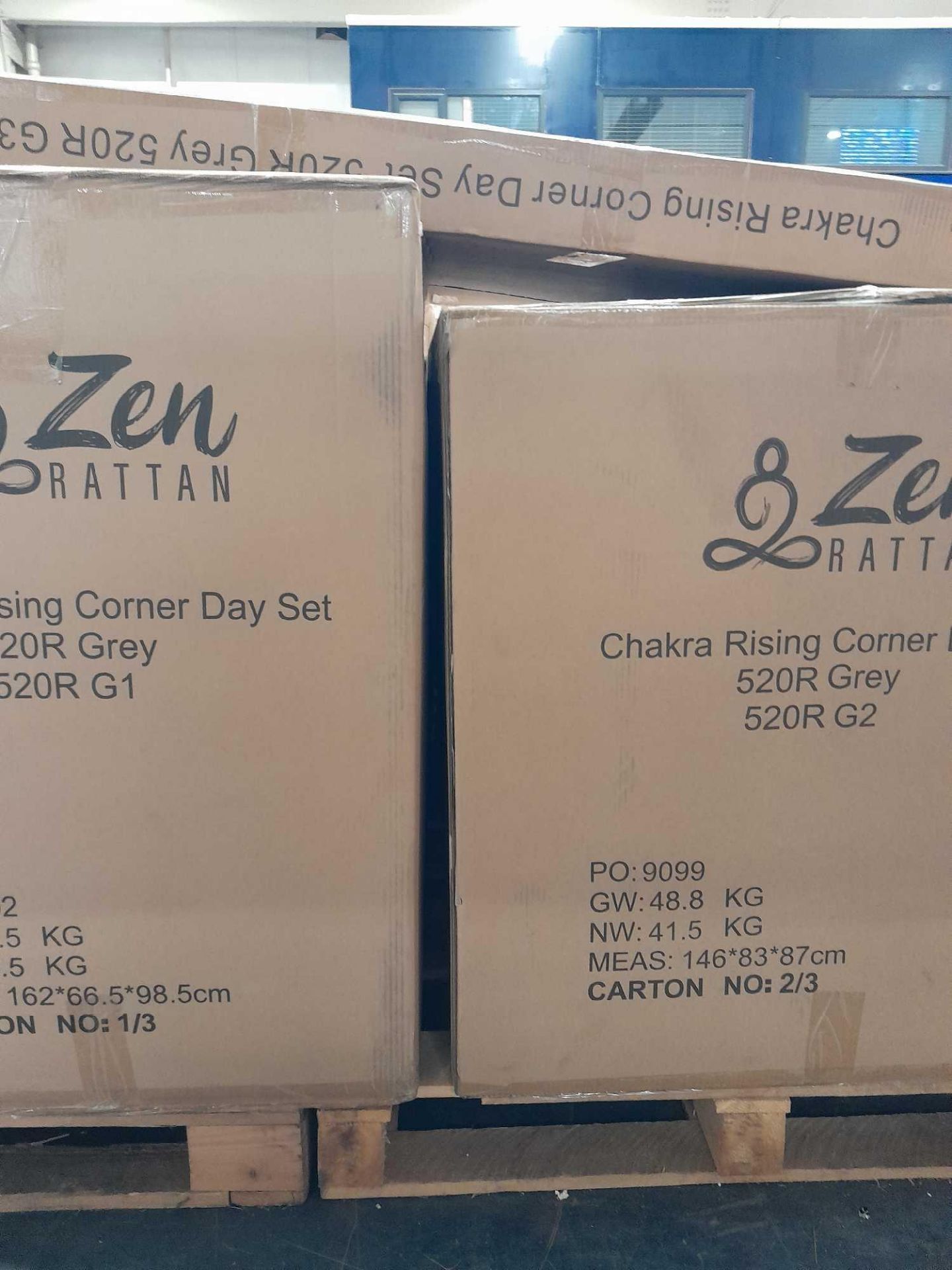 RRP £1700 Boxed Brand New Sourced From Amc Furniture Chakra Rising Geey Corner Day Set - Image 2 of 2