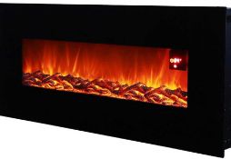 RRP £300 Boxed Black Knutson Electric Fireplace