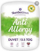 RRP £100 Lot To Contain 3 Bagged Brand New Slumberdown 13.5Tog Anti Allergy Double Duvets