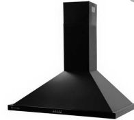 RRP £250 Boxed Russell Hobbs 90Cm Wide Black Steel Cooker Hood