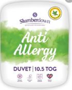 RRP £100 Lot To Contain X2 Bagged Slumberdown Anti Allergy Double Duvet 13.5 Tog