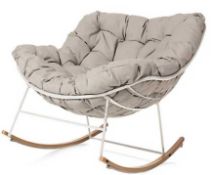 RRP £260 Boxed My Garden Stories Oslo Padded Large Garden Rocking Chair
