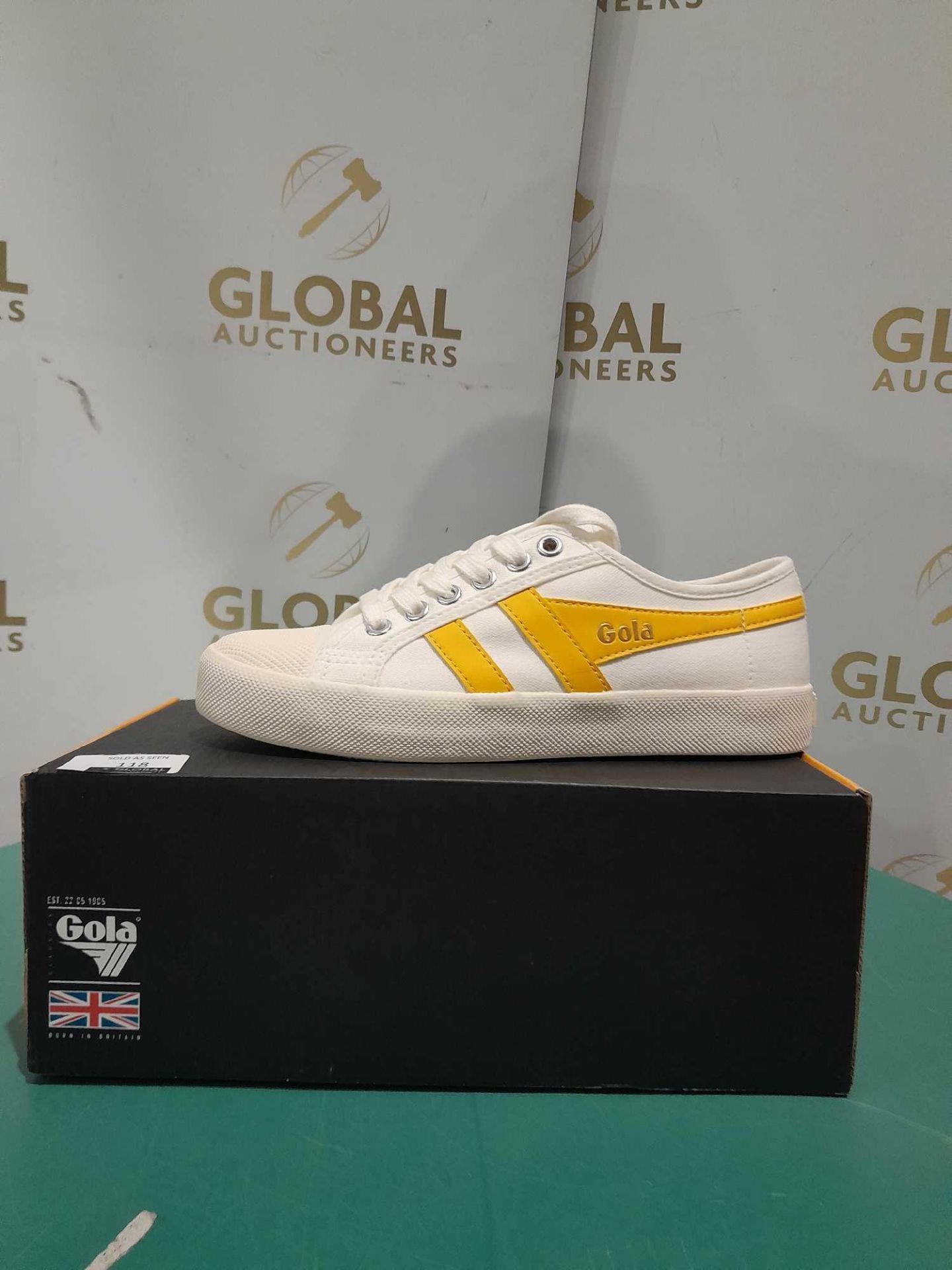 RRP £60 Boxed Brand New Pair Of Gola Size 3 Coaster Off White Sun Trainers - Image 2 of 2