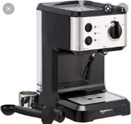 RRP £100 Boxed Amazon Basics Espresso Coffee Machine With Milk Frother