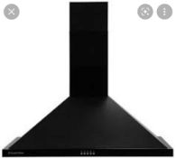 RRP £230 Boxed Russell Hobbs 90Cm Wide Black Steel Chimney Cooker Hood