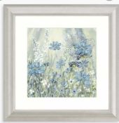 RRP £130 Powder Blue Flowers Ii John Lewis Canvas Wall Art