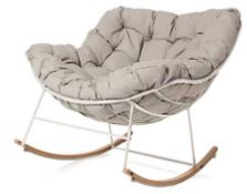 RRP £260 My Garden Stories Oslo Padded Large Garden Rocking Chair