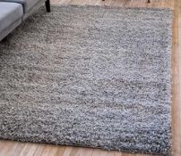 RRP £100 Bagged Brand New Unique Loom Solo 65 X 195Cm Solid Shag Rug