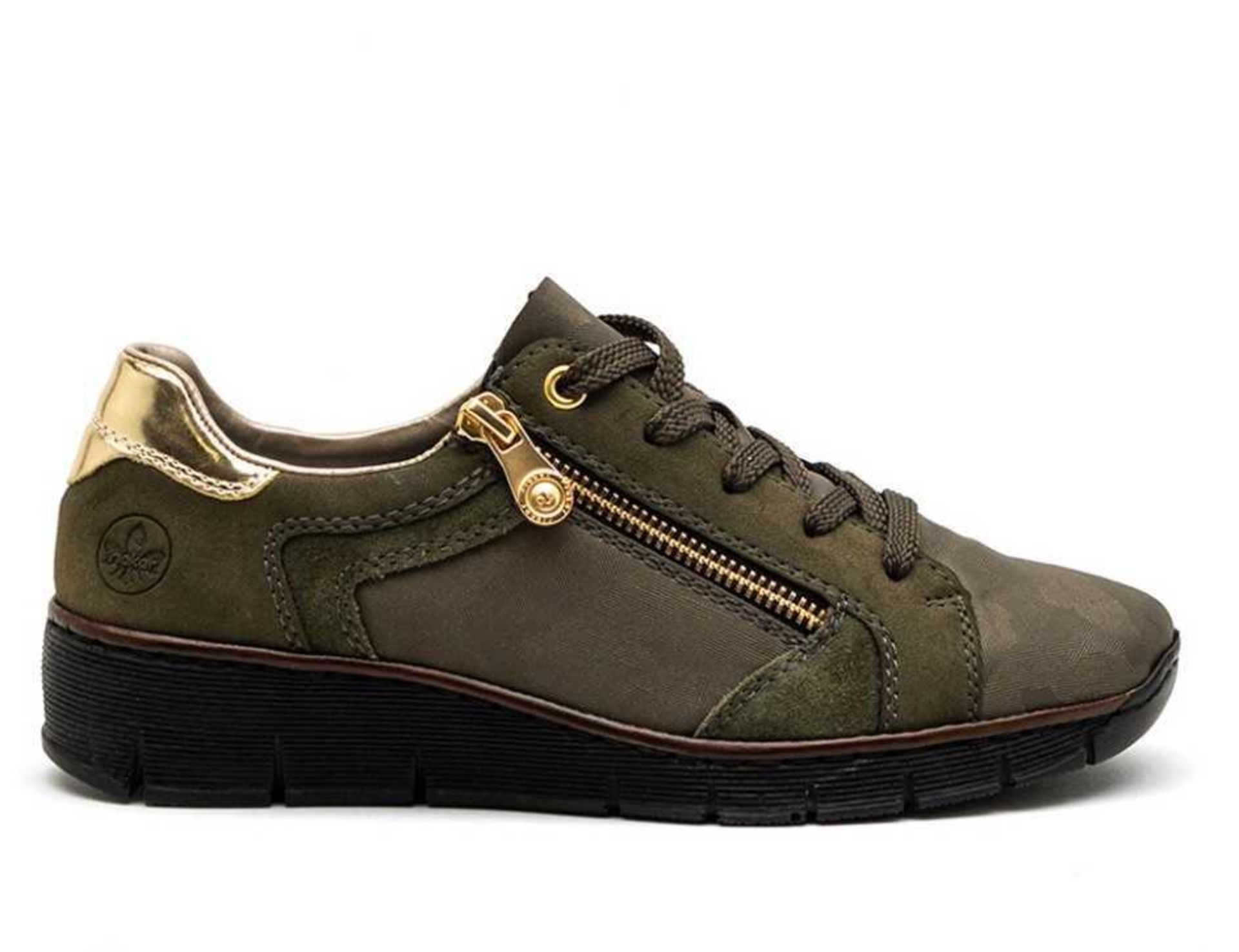 RRP £70 Boxed Rieker Green Antistress Shoes In Uk Size 6