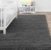 RRP £120 Unique Loom Solo Solid Shag Rug 5Ãî8Ft