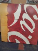 RRP £180 Coco Cola Large Painted Canvas Wall Art