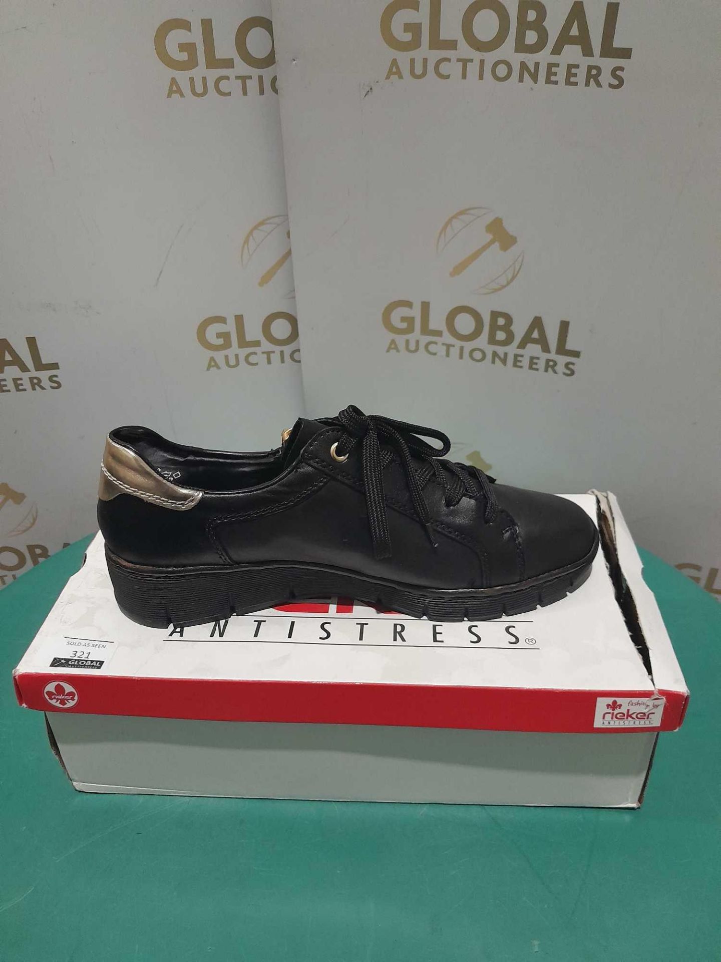 RRP £60 Boxed Pair Of Size 6.5 Rieker Mix Material Black Shoes - Image 2 of 2