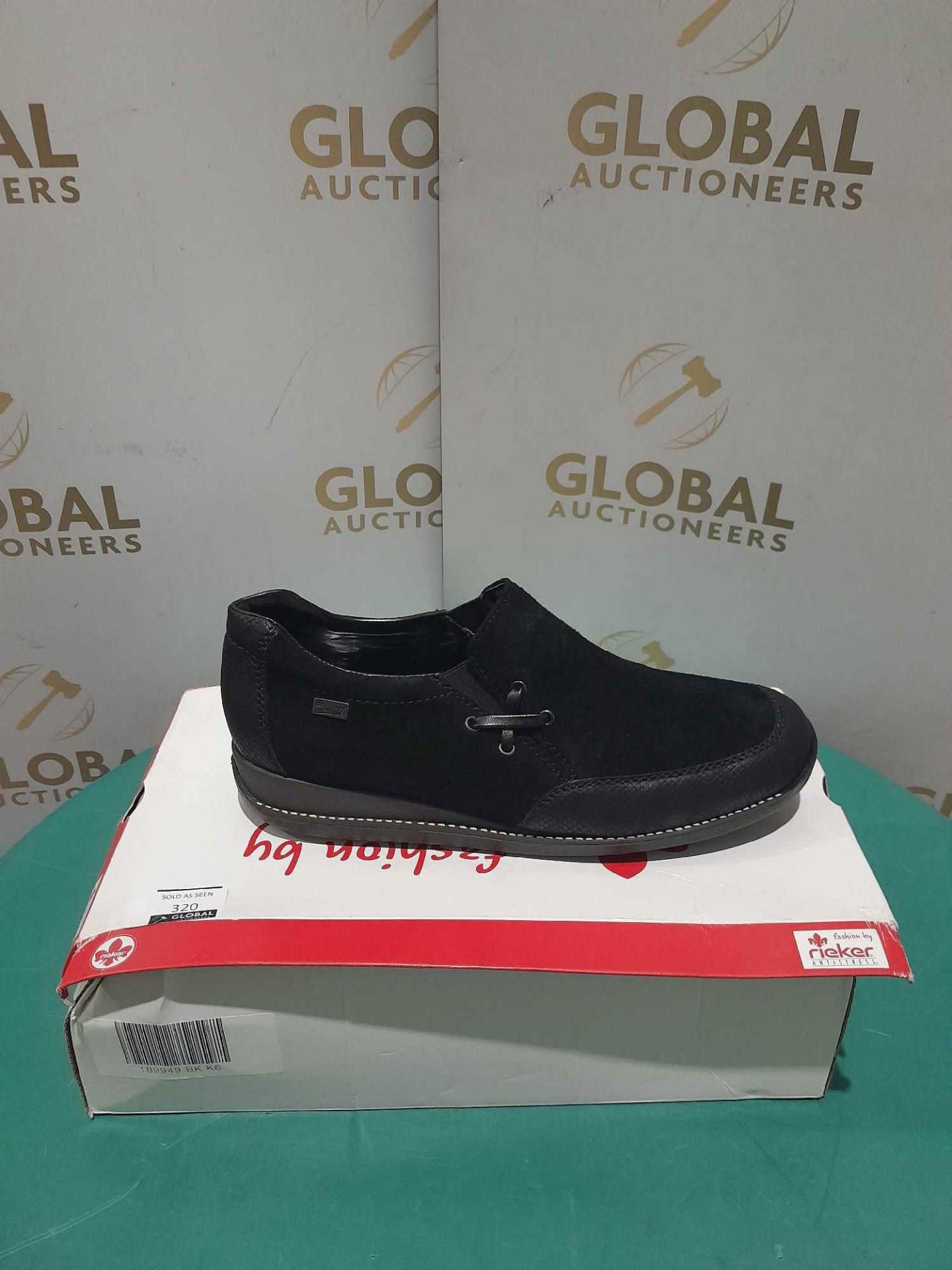 RRP £70 Boxed Pair Of Size 6 Rieker Black Shoe Boots - Image 2 of 2