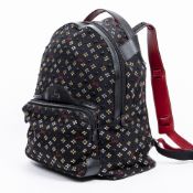 RRP £1,550.00 Lot To Contain 1 Christian Louboutin Canvas Backloubi Jacquard Backpack In Black