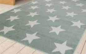 RRP £230 200X290Cm Cardenas Green Star Floor Rug