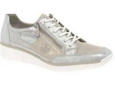 RRP £80 Boxed Outlet Rieker Metallic Lace Up Trainer