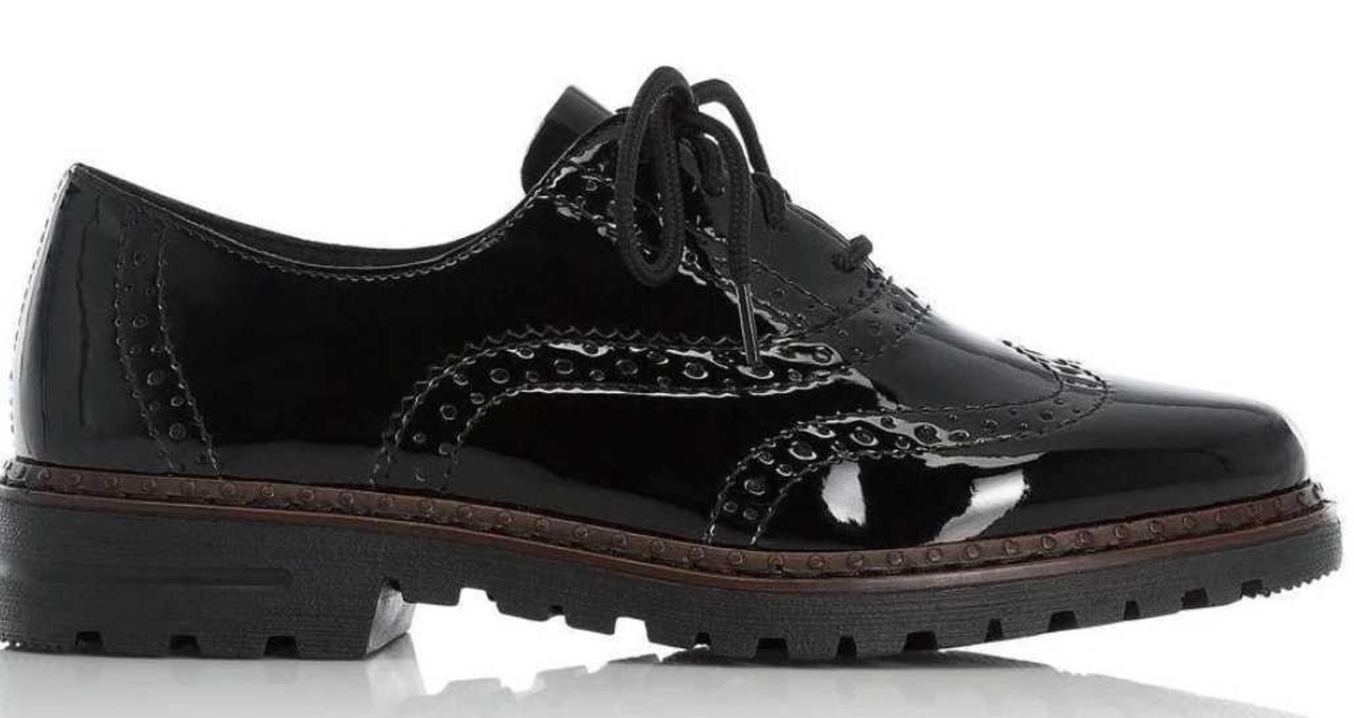 RRP £70 Boxed Outlet Rieker Lace Up Brogue Shoe Uk Size 6