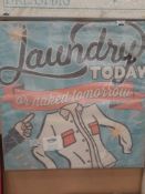 RRP £100 Laundry Today Or Naked Tomorrow Art Canvas