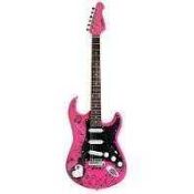 RRP £120 Boxed Jaxville St1-Pp Pink Punk Guitar Package