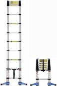 RRP £110 Boxed Buildcraft 3.2M Telescopic Ladder With Foldable Stabiliser Bar