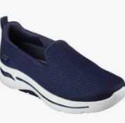 RRP £75 Boxed Pair Of Size 6 Sketchers Arch Fit Navy Trainers