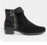 RRP £70 Boxed Rieker Cuff Ankle Boots In Black Uk Size 4
