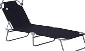 RRP £70 Boxed Outsunny Sessoms Reclining Sun Lounger