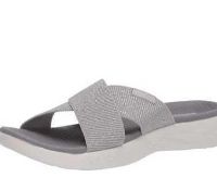 RRP £70 Boxed Skechers On The Go 600 Stretch Fit Cross Band Slide Sandal