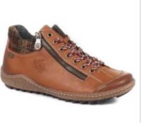 RRP £80 Boxed Rieker Lace Boots Brown Uk Size 6