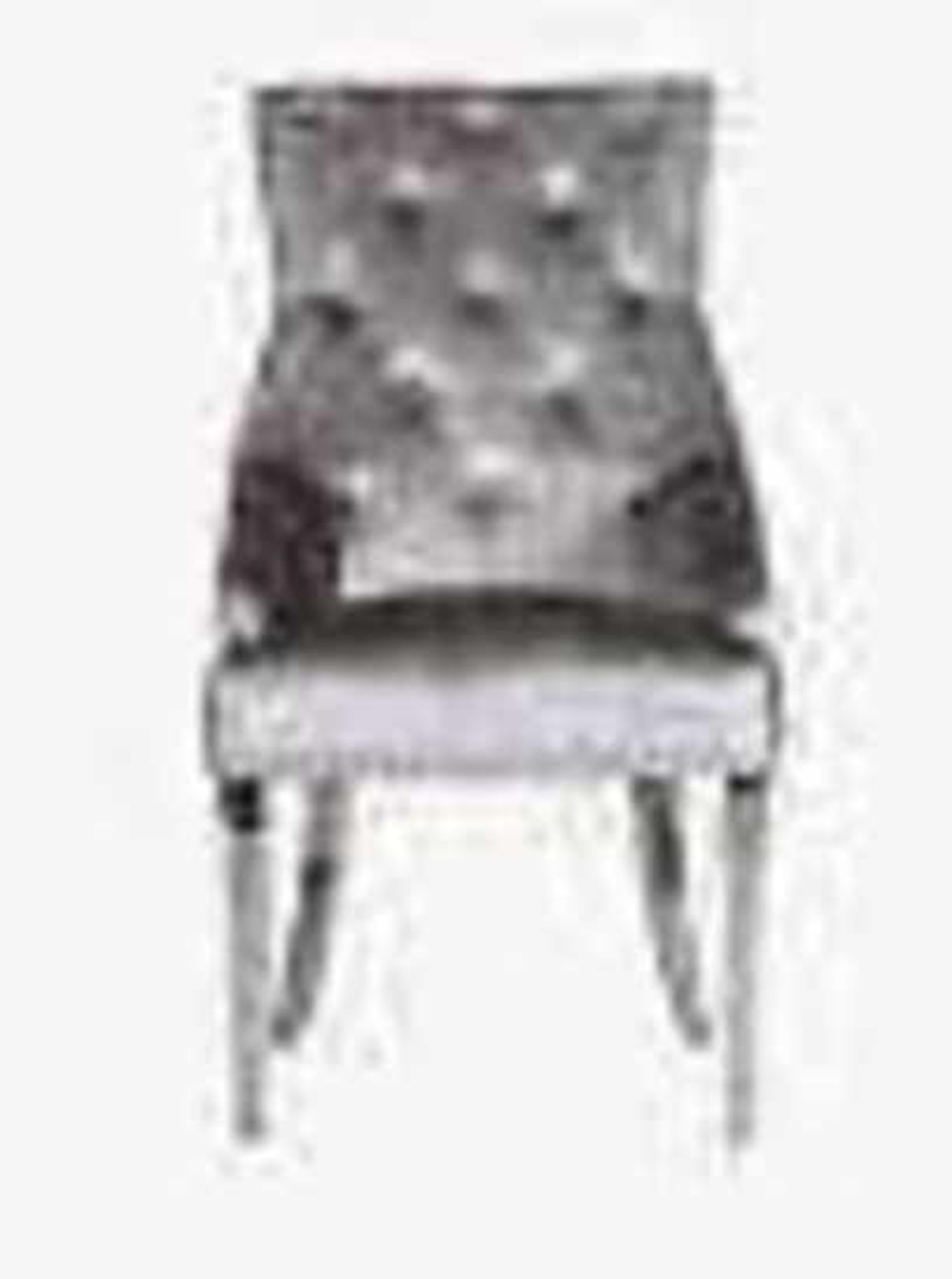 RRP £500 Boxed Brand New Set Of 2 Arigi Bianchi Dining Plain Back Light Grey Velvet Dining Chairs - Image 2 of 2