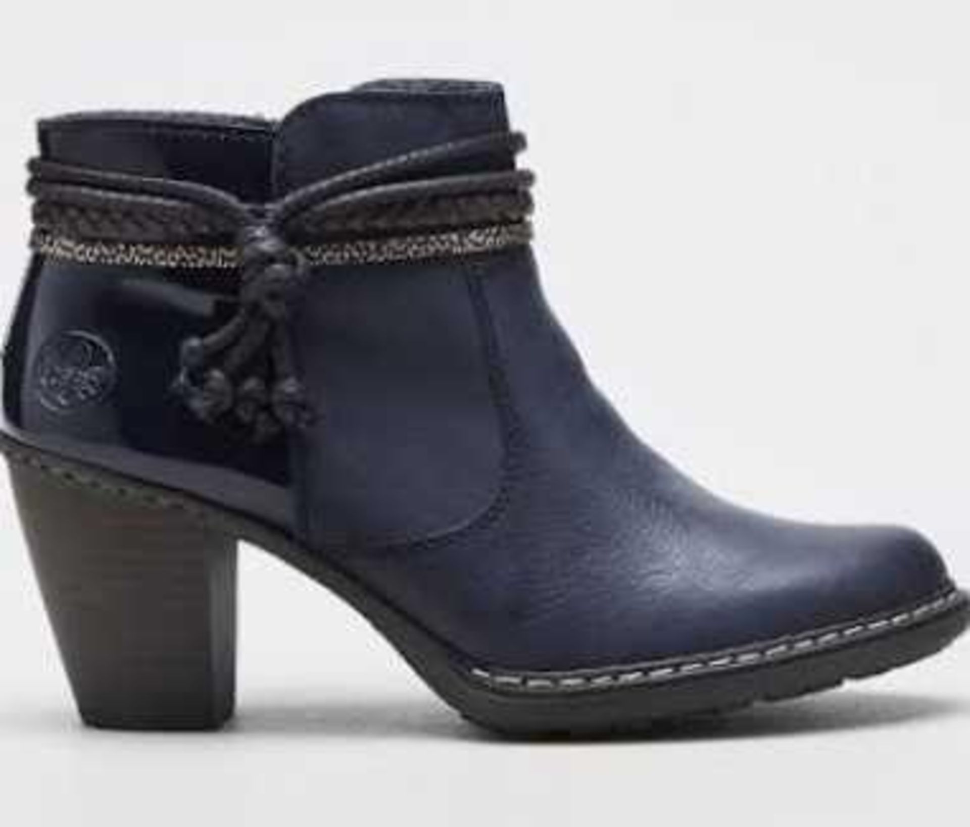 RRP £70 Boxed Rieker Ankle Boots Navy Blue Uk Size 6