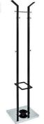 RRP £150 Boxed Haku 181X37X37Cm Chrome Black Coat Stand