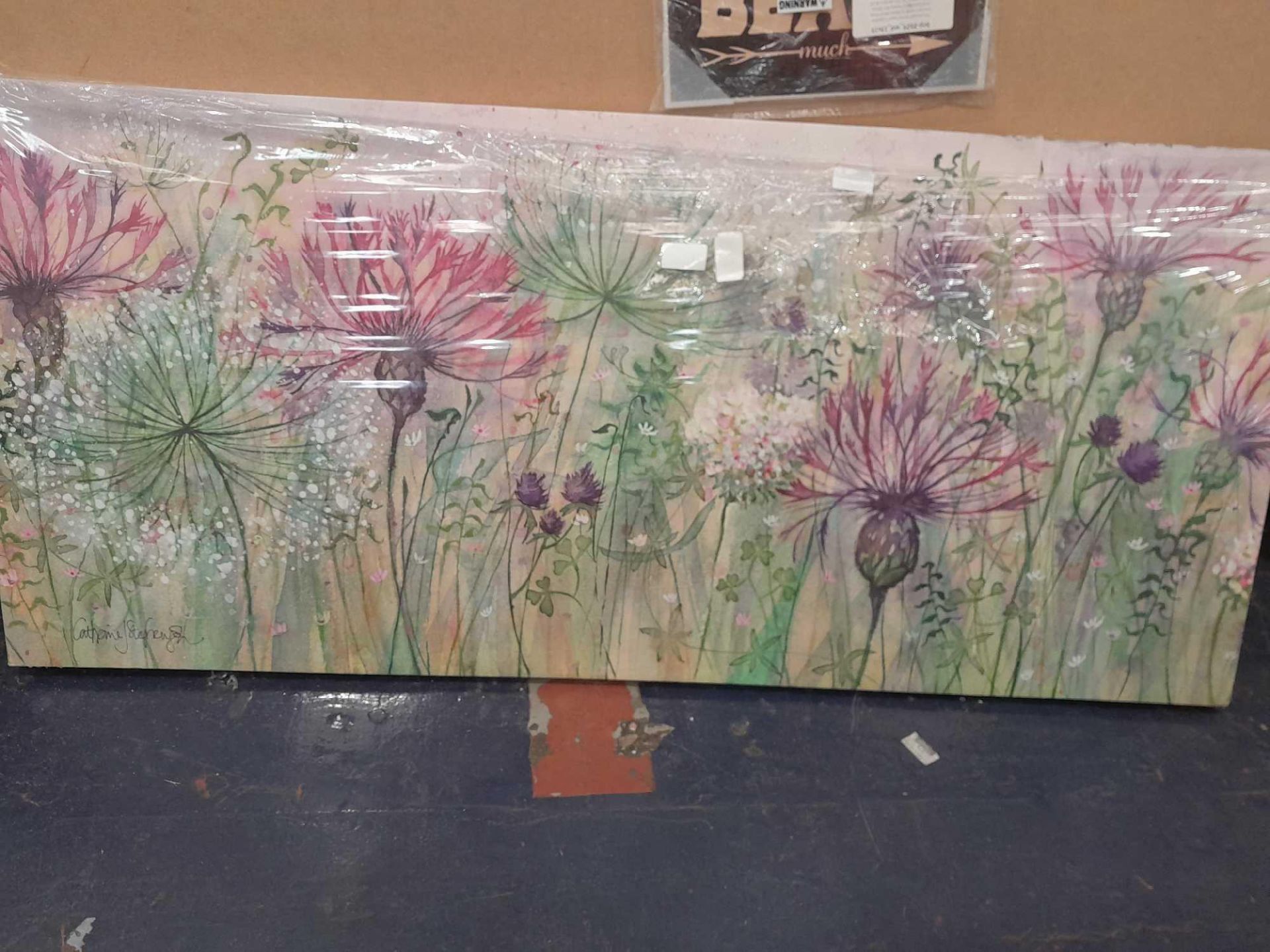 RRP £130 Catherine Stephenson Thistle And Clover Canvas (In Need Of Attention) - Image 2 of 2