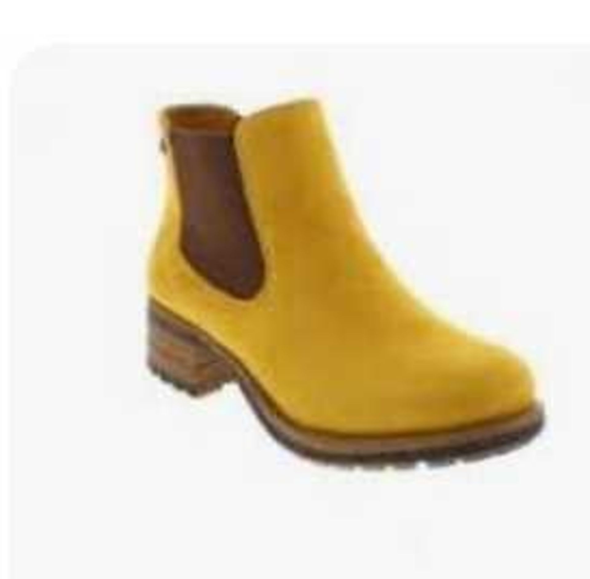RRP £60 Boxed Pair Of Size 6.5 Chelsea Mustard Ankle Boots