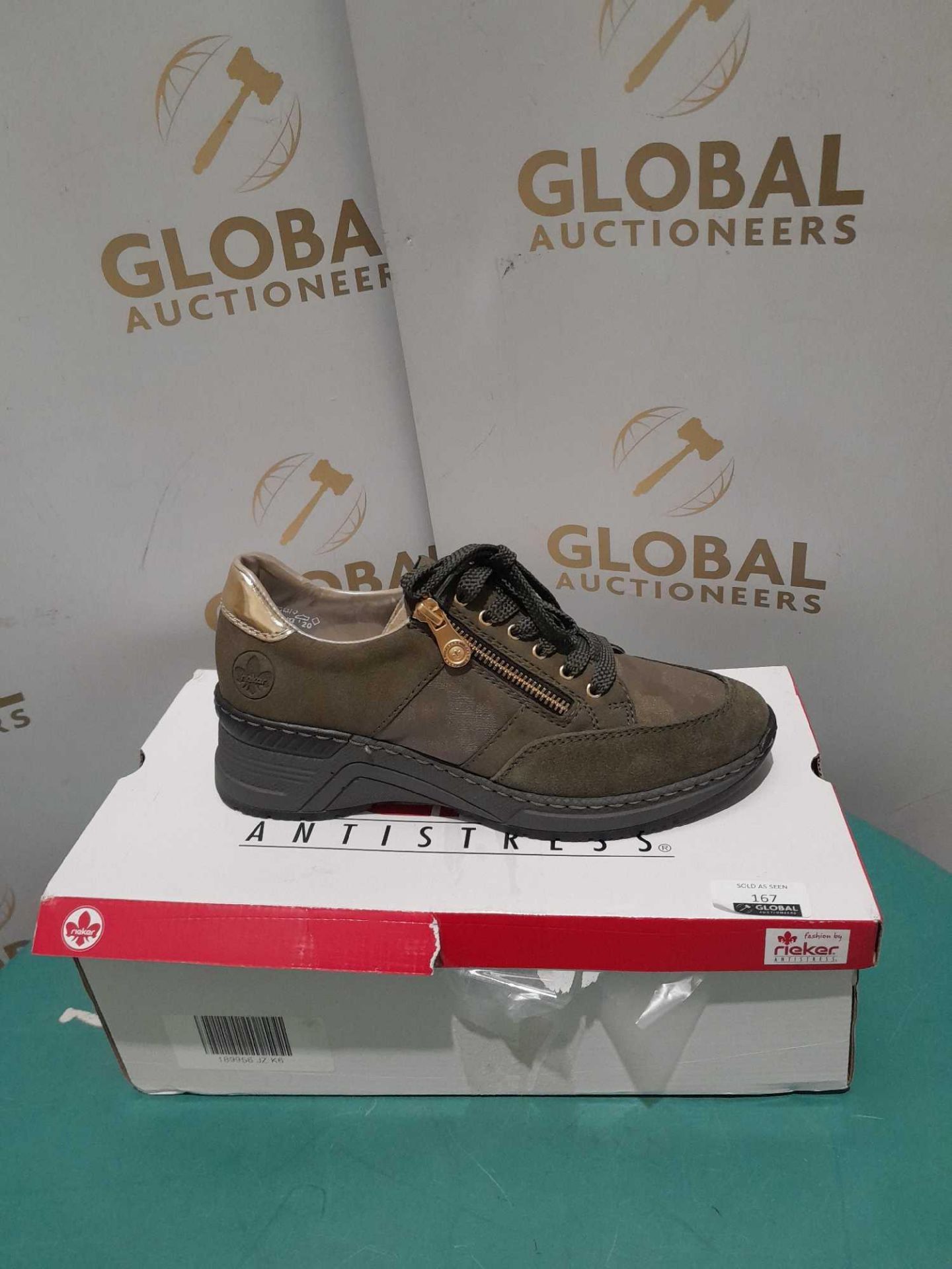 RRP £70 Boxed Rieker Green Antistress Shoes In Uk Size 6 - Image 2 of 2