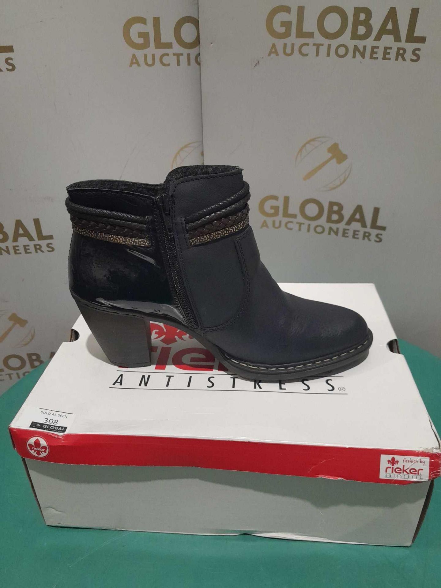 RRP £70 Boxed Rieker Ankle Boots Navy Blue Uk Size 6 - Image 2 of 2