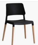 RRP £120 Boxed Set Of 2 Estrella Riva Black Dining Chairs