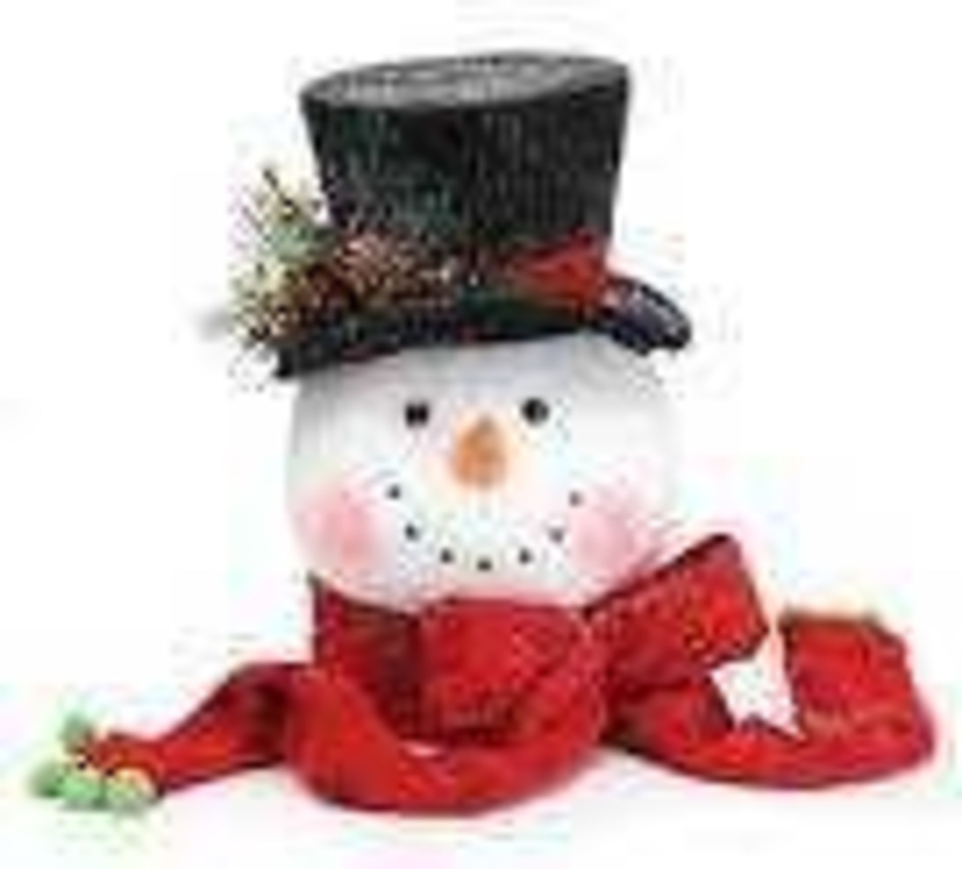 RRP £100 Lot To Contain 3 Assorted Items To Include A Red Air Fryer, Snowman Tree Top, And A Silver