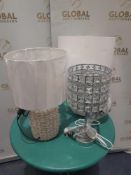 RRP £210 Lot To Contain 3 Assorted Search Light Table Lamps