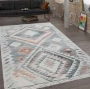 RRP £165 Queensbury Flatweave Grey Rug