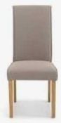 RRP £120 Boxed Seville Linen Grey Oak Dining Chair