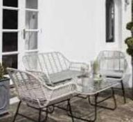 RRP £370 Boxed Laura James 4 Seat Wicker Effect Set