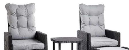 RRP £1100 Boxed Set Of 2 Demetro Garden Chairs With Cushions