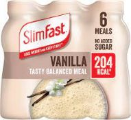 RRP £1923 LOT to contain SlimFast Ready To Drink Shake, Tasty, Balanced Shake with Vitamins and Mine