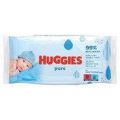 RRP £965 LOT to contain Huggies Pure, Baby Wipes, 18 Packs (1008 Wipes Total) - 99 Percent Pure Wate