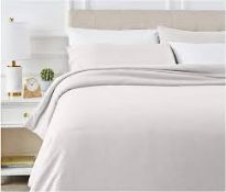 RRP £2400 Lot To Contain Amazon Basics 100% Cotton Duvet Cover Set - 260 X 240 Cm / 65 X 65 Cm, Lin